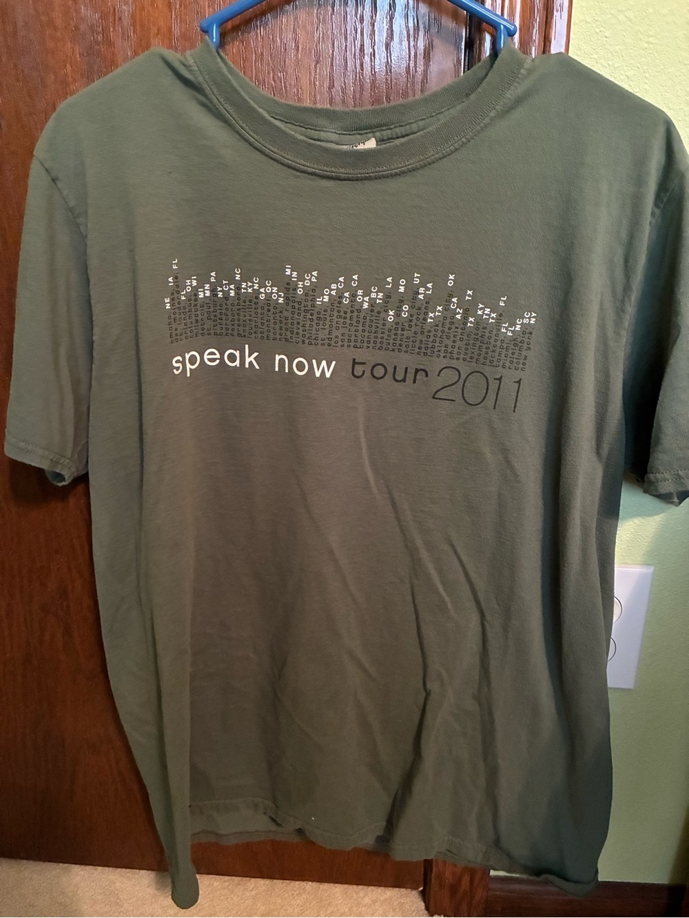 Jerzees Olive Green "Speak Now Tour 2011" Short Sleeve Tee
